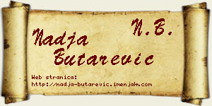 Nadja Butarević vizit kartica
